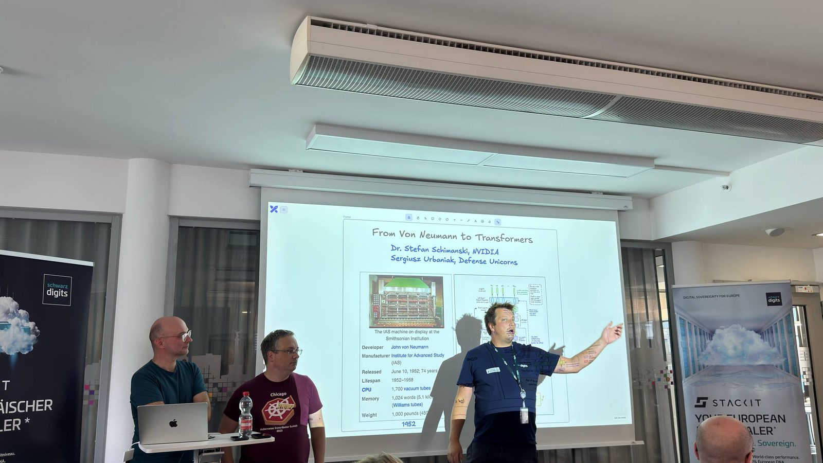 The Von Neumann to Transformers talk at Cloud Native Berlin, hosted by Schwarz Digits